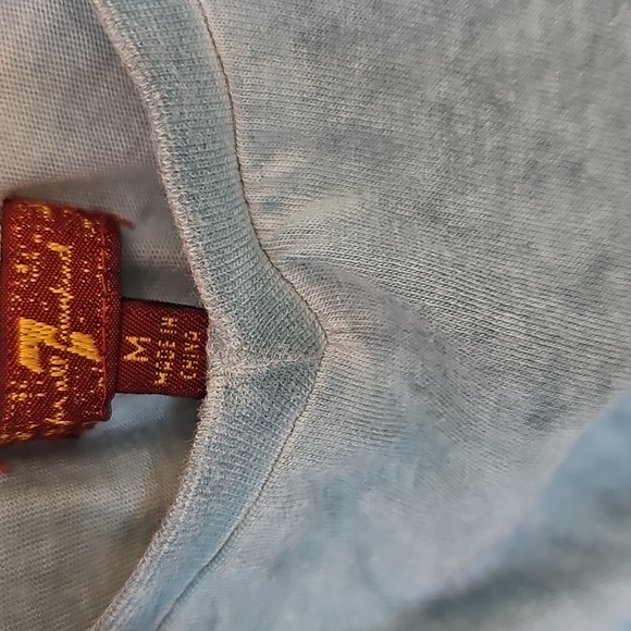 7 for all Mankind Cerulean Blue V-Neck Shirt Boys Sz M - Picture 3 of 5